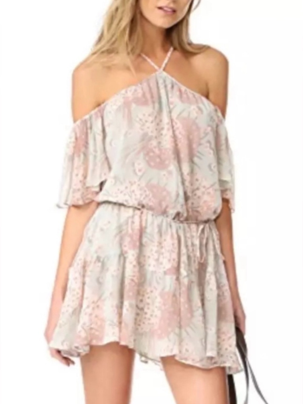 LoveShackFancy Amira Silk Mini Dress